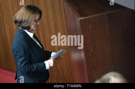 Bremen, Germany. 27th Mar, 2019. Antje Grotheer (SPD) on the eve of the election of the new and first state parliament president. The Bremen parliament has elected the SPD member of parliament to succeed Christian Weber (SPD), the long-time president of the state parliament, who died in February. Credit: Carmen Jaspersen/dpa/Alamy Live News Stock Photo