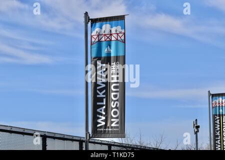 View of the Hudson River from Poughkeepsie, New York Stock Photo