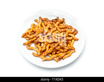 cookies bretzels on a white background Stock Photo