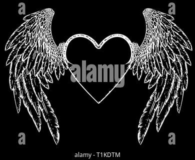 Heart. Design for Valentines Day. Isolated on black background. Vector  illustration Stock Vector Image & Art - Alamy