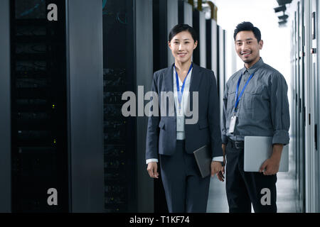 Technical personnel in the room Stock Photo