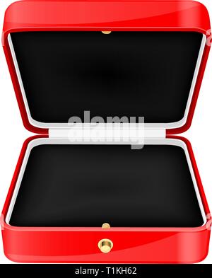 Red jewelry box Stock Vector