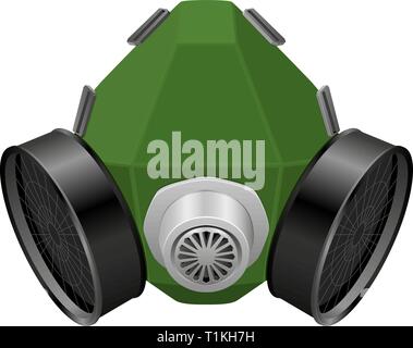 Gas mask. Vector 3d illustration isolated Stock Vector
