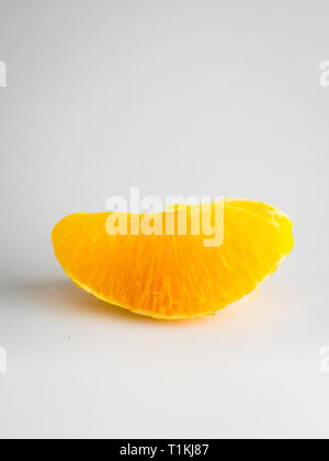 Orange slice on white background Stock Photo