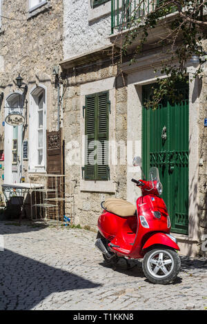 Red Scooter Stock Photo