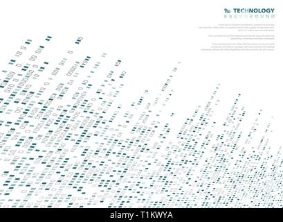Abstract background blue tone square pattern technology of geometric background. Decorating in mesh cover design. You can use for modern high tech ad, Stock Vector