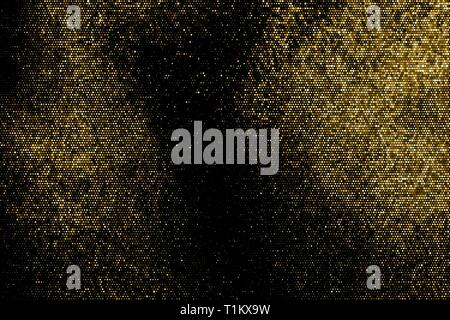 Gold Glitter Halftone Dotted Backdrop. Abstract Retro Pattern. Pop Art Style Background. Golden Explosion Of Confetti. Digitally Generated Image. Vect Stock Vector