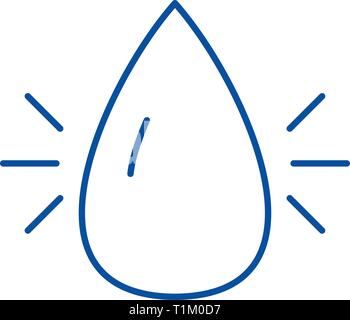 Water industry line icon concept. Water industry flat  vector symbol, sign, outline illustration. Stock Vector