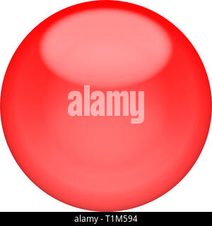 Web button 3d - red glossy sphere, isolated Stock Photo