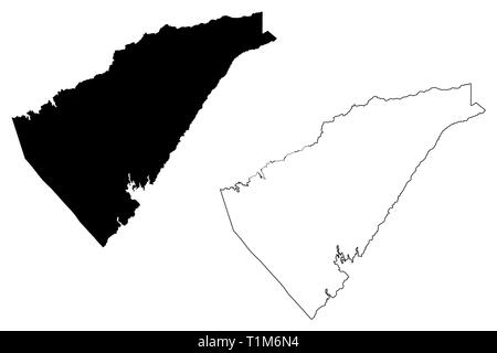 Calaveras County, California (Counties in California, United States of America,USA, U.S., US) map vector illustration, scribble sketch Calaveras map Stock Vector