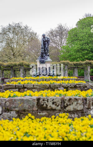 GHENT, BELGIUM APRIL 16, 2017: Sculpture in the citadelpark is a park in the Belgian city of Ghent. Stock Photo
