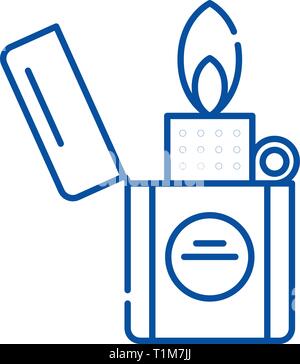 Lighter line icon concept. Lighter flat  vector symbol, sign, outline illustration. Stock Vector