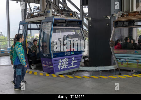 Ngong Ping 360 Cable Car,to Big Buddha, Lantau Island Stock Photo