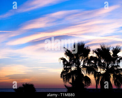 Sunset on the beach of Ostia - rome, Italy Stock Photo