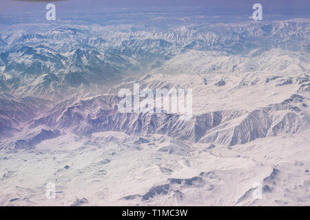 Huge rocky mountains in winter. Zagros Mountains. Iran. Stock Photo