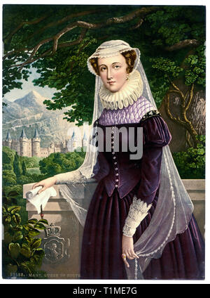 Mary, Queen of Scots (1542-1587), portrait print, c. 1890 artist unknown Stock Photo