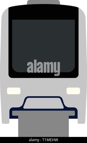 Monorail  icon front view. Flat color design. Vector illustration. Stock Vector