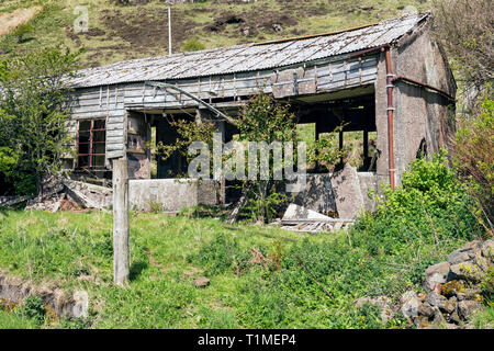 A derelict building at Uig on the Isle of Skye Stock Photo