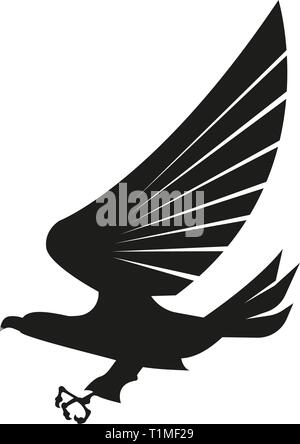 Eagle symbol. Isolated on white background. Stock Vector