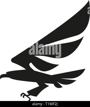 Vector black eagle icon design Stock Vector