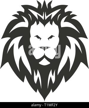 Vector black lion icon design Stock Vector