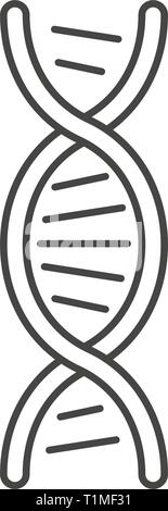 DNA helix symbol. Isolated on white background. Stock Vector