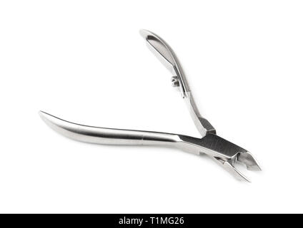 Nail clippers close-up isolated on white background Stock Photo