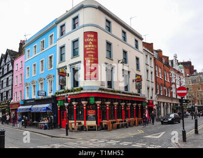 The Coach & Horses, Greek Street / Romilly Street, Soho, London, England, UK Stock Photo