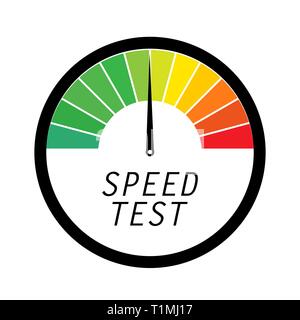 Speed test internet measure icon. Vector Illustration EPS10 Stock Vector