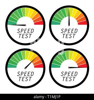 Speed test internet measure icon. Vector Illustration EPS10 Stock ...