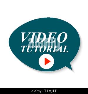 Video Tutorial Icon Vector Illustration EPS10 Stock Vector