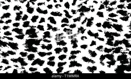 Leopard pattern texture over white background, vector illustration. Animal print for textile design Stock Vector