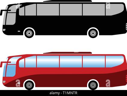 coach bus simple illustration - vector Stock Vector