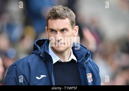 23rd March 2019 , Meadow Lane, Nottingham, England; Sky Bet League Two, Notts County vs Exeter City ; Exeter City Manager Matt Taylor   Credit Jon Hobley/News Images Stock Photo