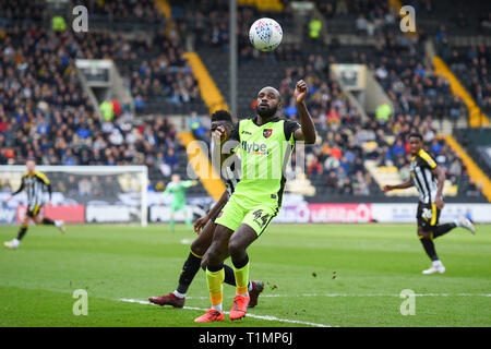 23rd March 2019 , Meadow Lane, Nottingham, England; Sky Bet League Two, Notts County vs Exeter City ; Hiram Boateng (44) of Exeter City   Credit Jon Hobley/News Images Stock Photo