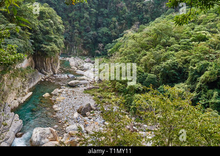 Beautiful Shakadang river in Mysterious Valley Trail called  