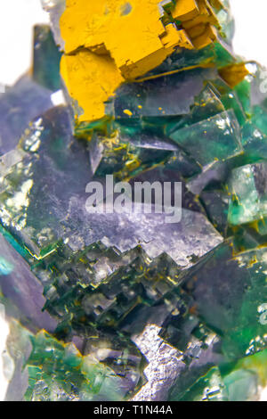 Detail of green Fluorite mineral Stock Photo