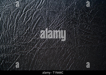 Black artificial leather texture close up for design Stock Photo