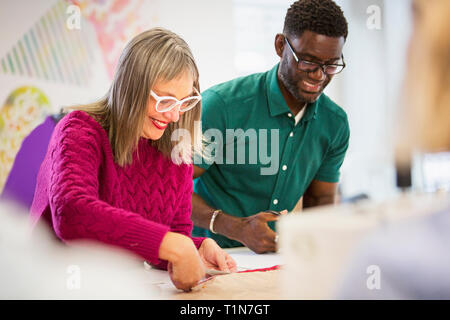 Fashion designers working in studio Stock Photo
