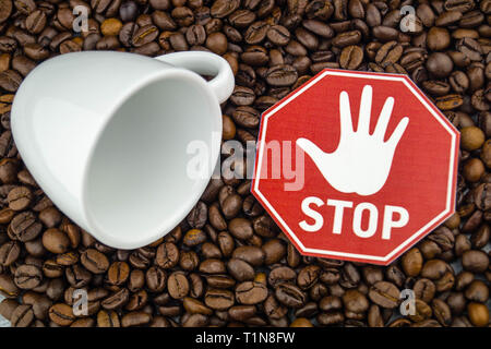 undecaffinated coffee puts a strain on the heart and circulation Stock Photo