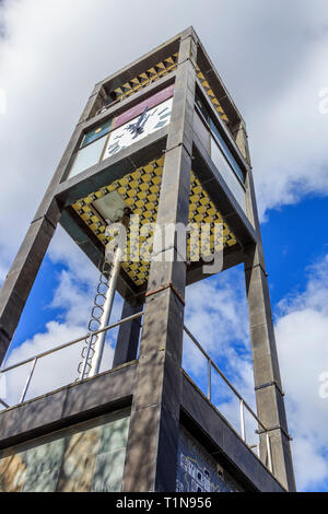 Westgate Shopping Centre town clock ,Stevenage Town Centre High Street, Hertfordshire, England, UK, GB Stock Photo