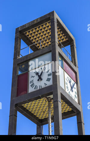 Westgate Shopping Centre town clock ,Stevenage Town Centre High Street, Hertfordshire, England, UK, GB Stock Photo