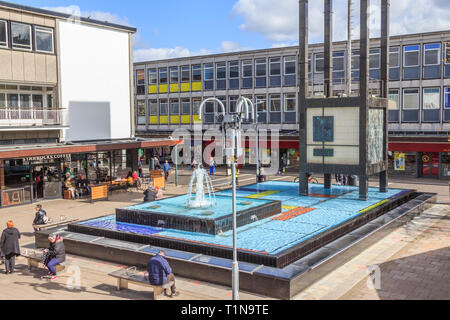 Westgate Shopping Centre town clock ,Stevenage Town Centre High Street, Hertfordshire, England, UK, GB Stock Photo