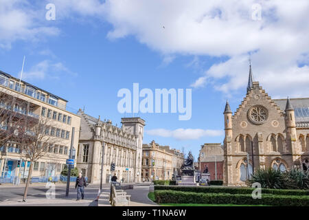 Dundee, Scotland, UK - March 23, 2019: Some of the impressive architecture in Dundee with the McManus Art Gallery and Museum Spier or Tower within the Stock Photo
