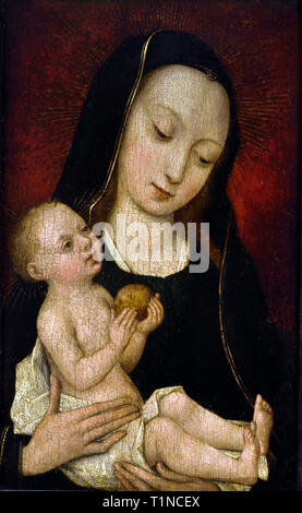 Virgin with Child Holding an Apple 1500 Maitre de Portraits Princiers  Belgian, Belgium, Flemish, Stock Photo