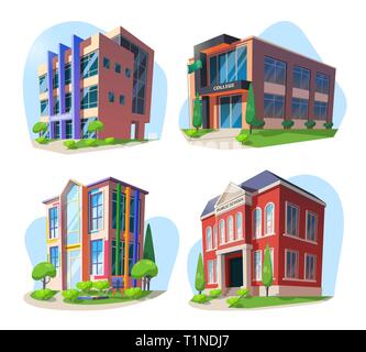University, school, college and kindergarten Stock Vector