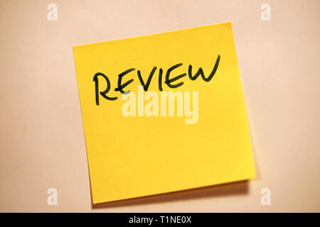 Yellow Sticky Note Scrum Agile Review Stock Photo