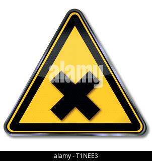 Danger and warning of harmful substances Stock Vector