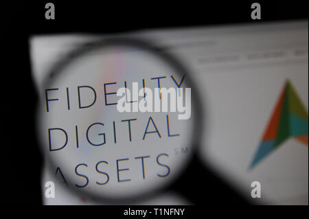 Fidelity Digital Assets website Stock Photo