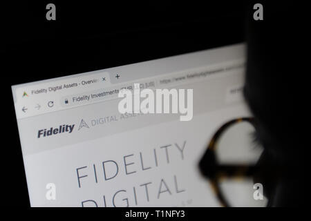 Fidelity Digital Assets website Stock Photo
